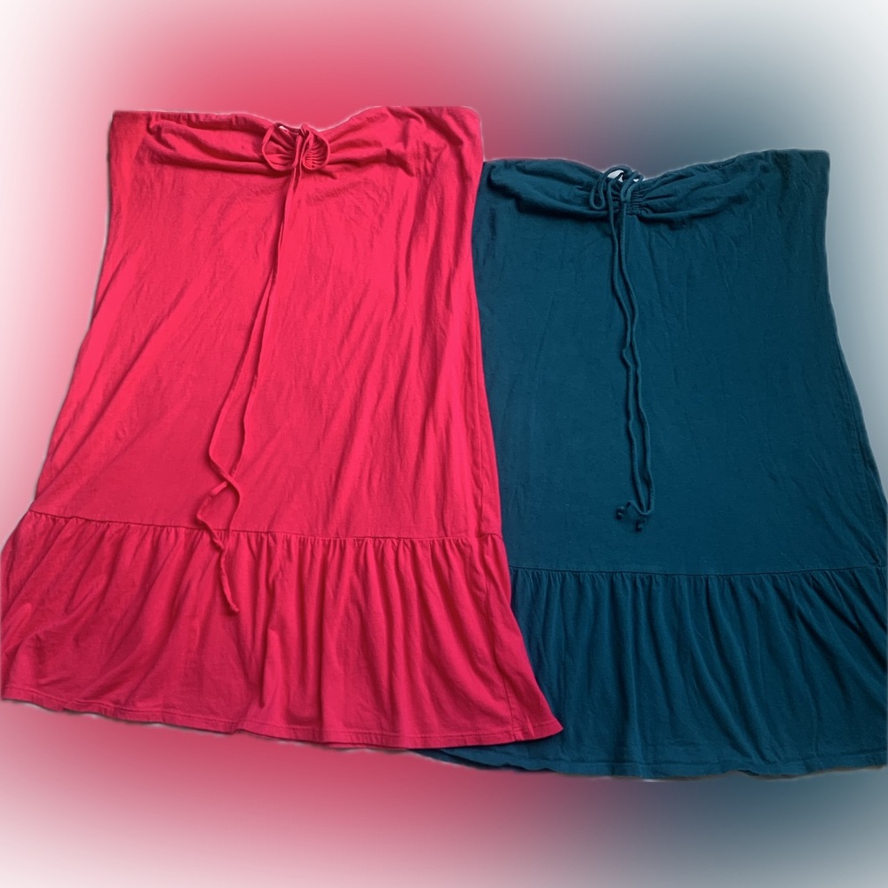 2 Cover-ups Mossimo Supply Co. Swim Cover-ups, pink & aqua green | XL